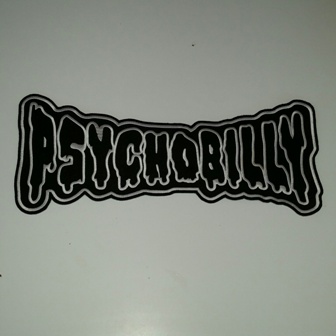 Big Backpatch : Psychobilly Black/white :